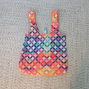Erin Condren Multicolor Geometric Foldable Reusable Tote